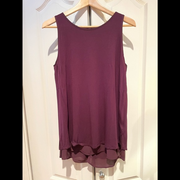 Purple double layer sleeveless blouse. Size M - Picture 1 of 2